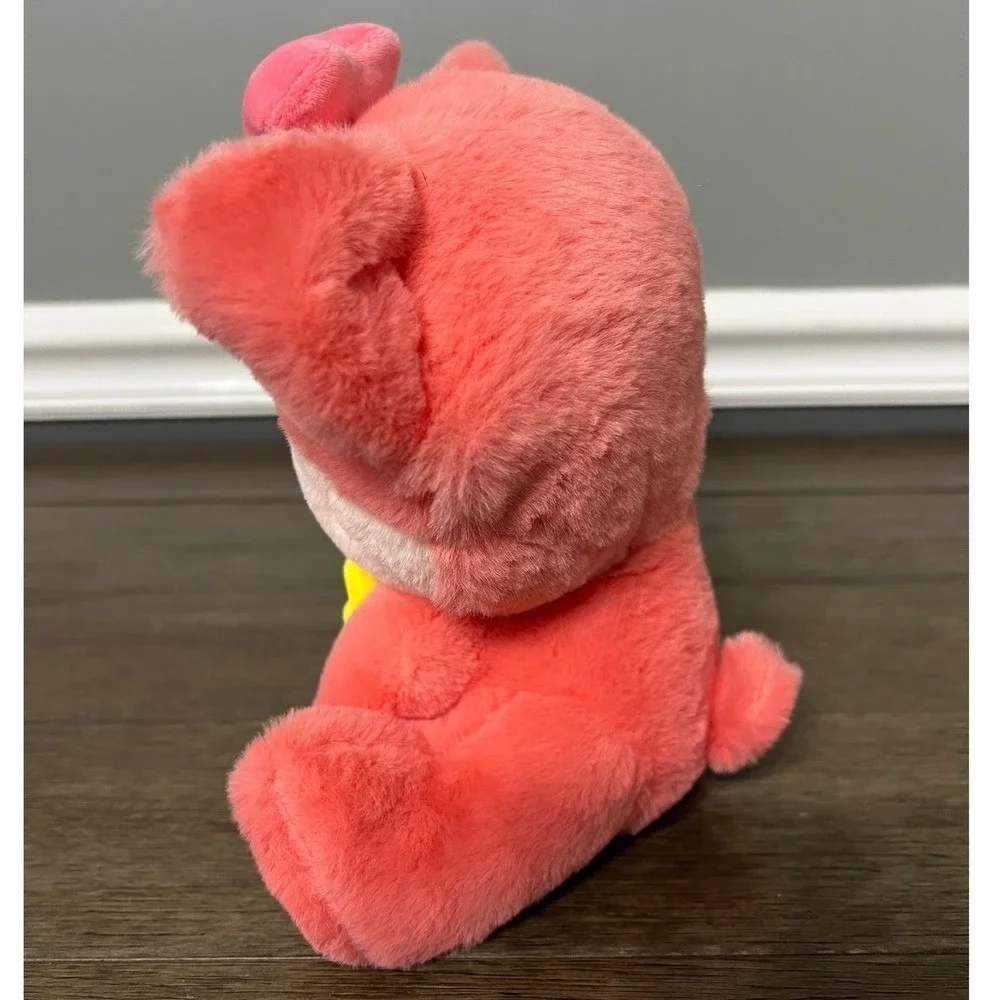 Implication Toys Kawaii Pink Fox Plush Stuffed Animal Yellow Bow Tie NWT 8